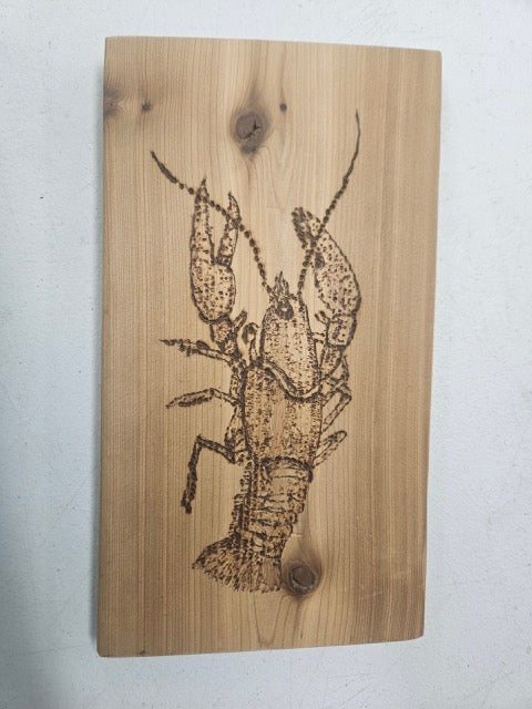 πΏ Larry the Lobster Pyrography β Hand-Burned Coastal Art by Tom Foxwell