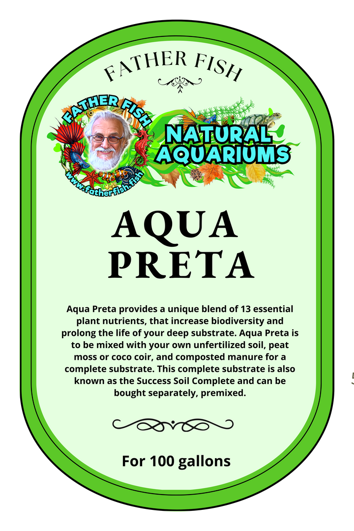 Father Fish Aqua Preta Supplement bag front label